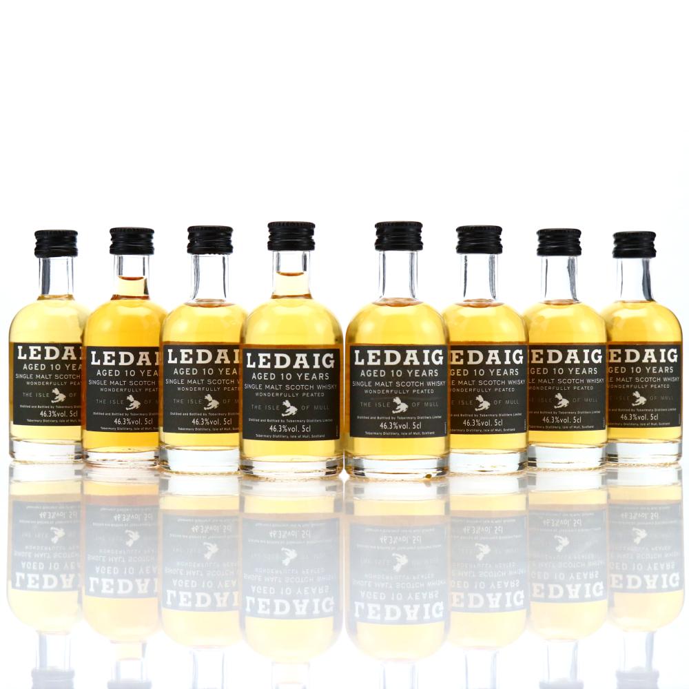Ledaig 10 Year Old Miniature x 8