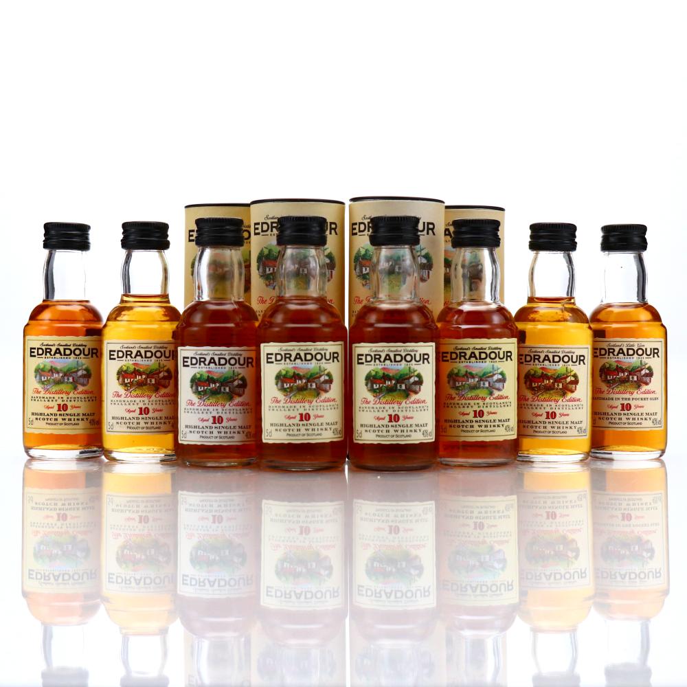 Edradour 10 Year Old Distillery Edition Miniature x 8