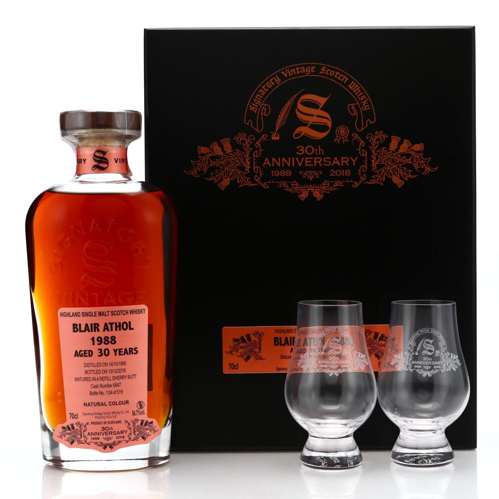 Blair Athol 1988 Signatory Vintage 30 Year Old Cask Strength / 30th Anniversary