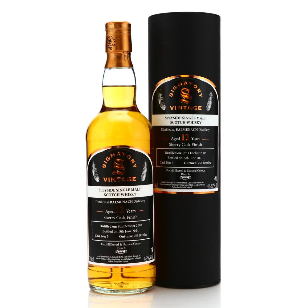 Balmenach 2008 Signatory Vintage 12 Year Old / Kirsch Import