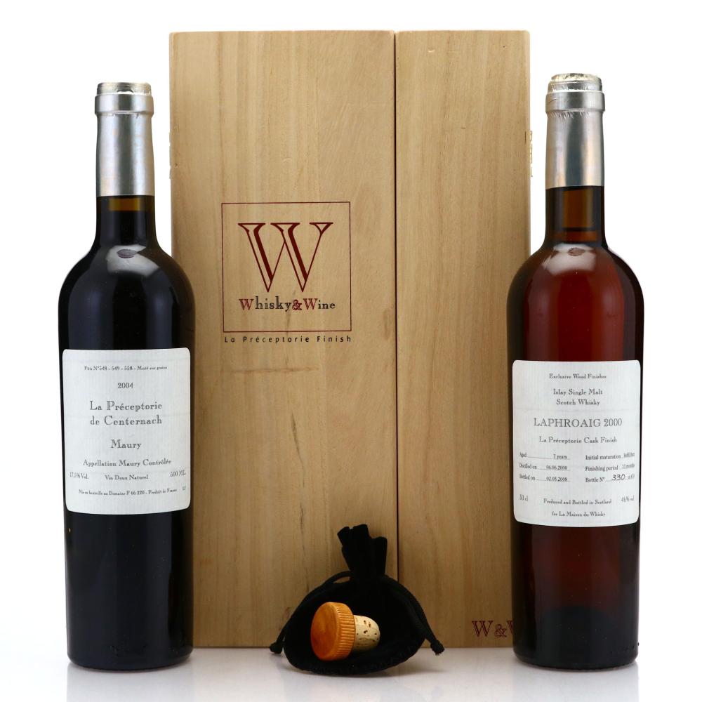 Laphroaig 2000 LMDW 7 Year Old La Preceptorie Cask Finish 50cl Gift Pack / 46%