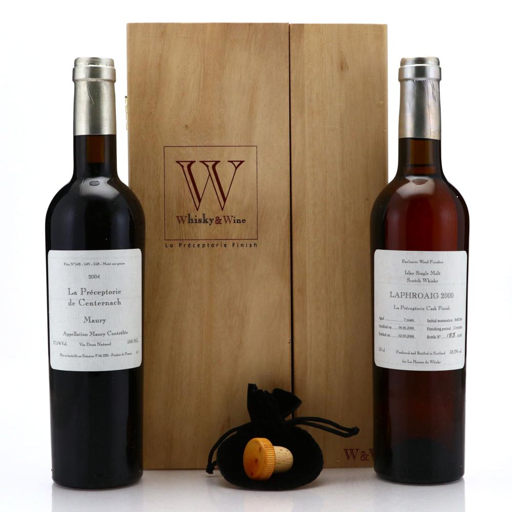 Laphroaig 2000 LMDW 7 Year Old La Preceptorie Cask Finish 50cl Gift Pack / 58.2%