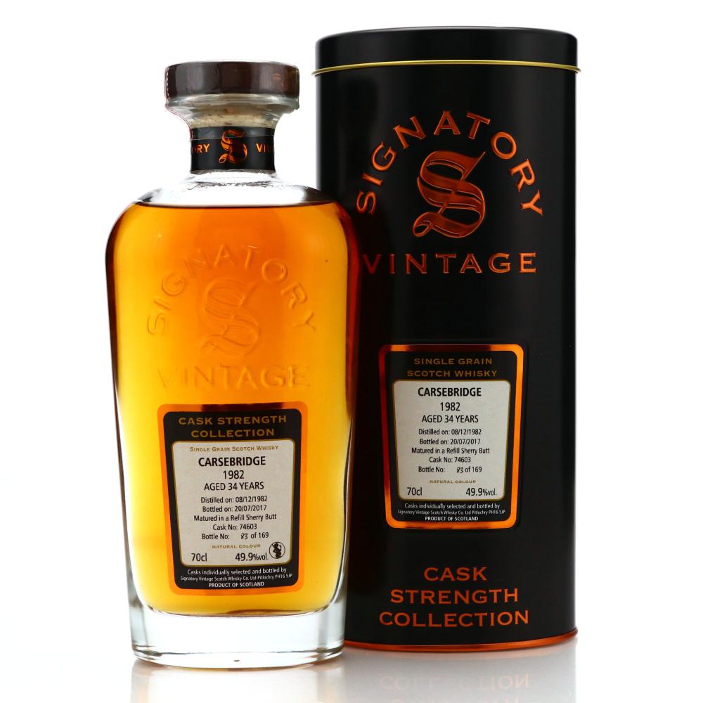 Carsebridge 1982 Signatory Vintage 34 Year Old Cask Strength