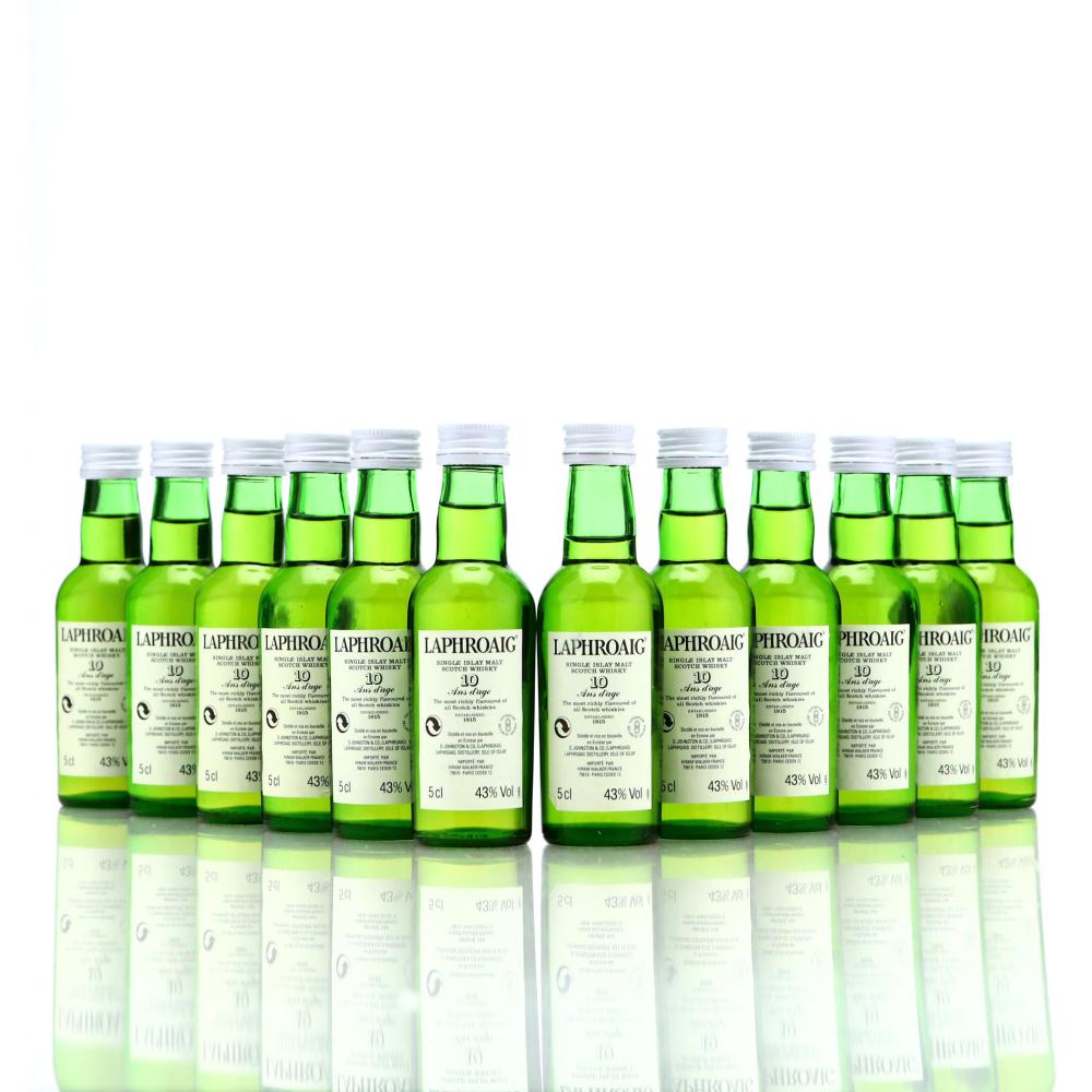 Laphroaig 10 Year Old Miniature x 12