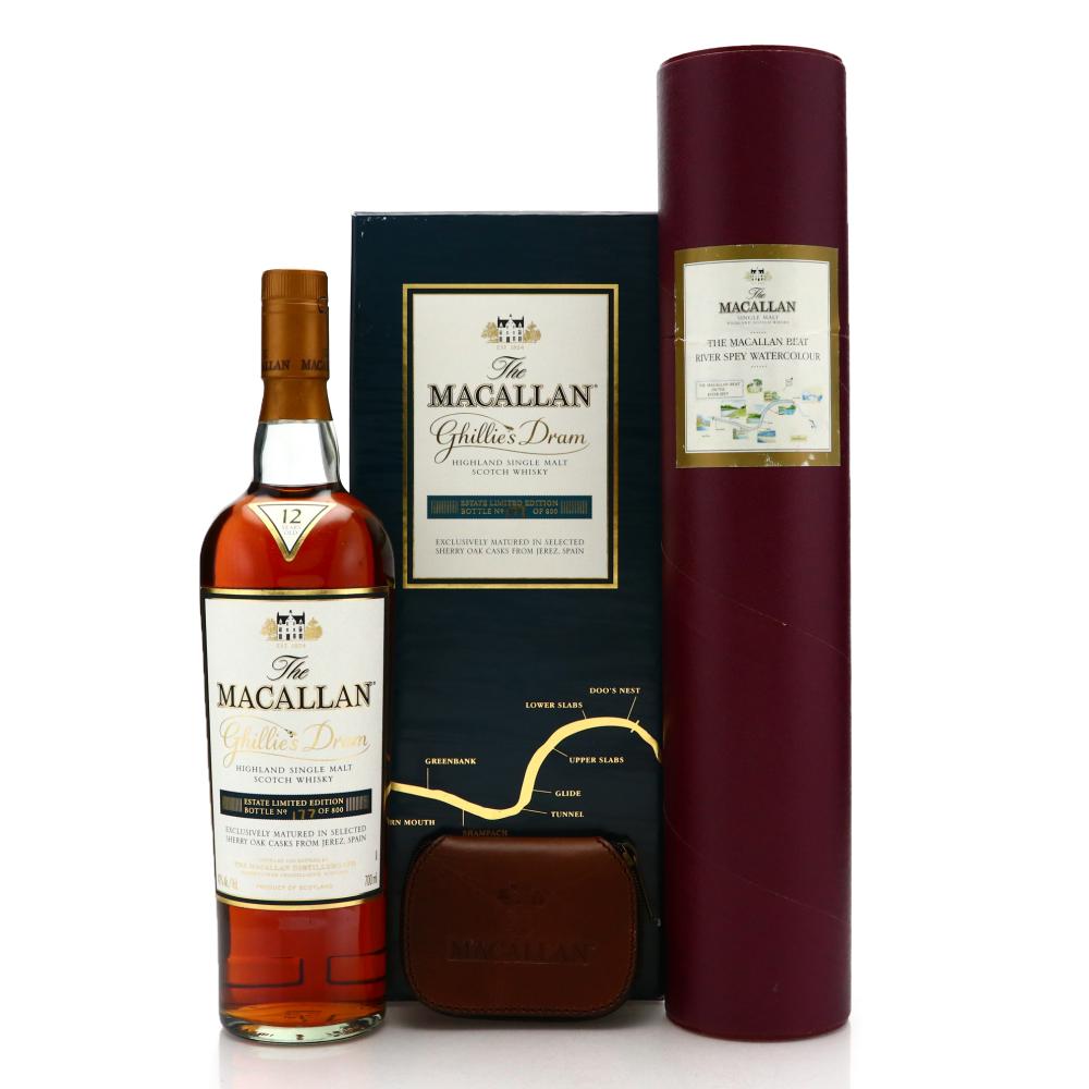 Macallan 12 Year Old Ghillie's Dram / with Fishing Flies
