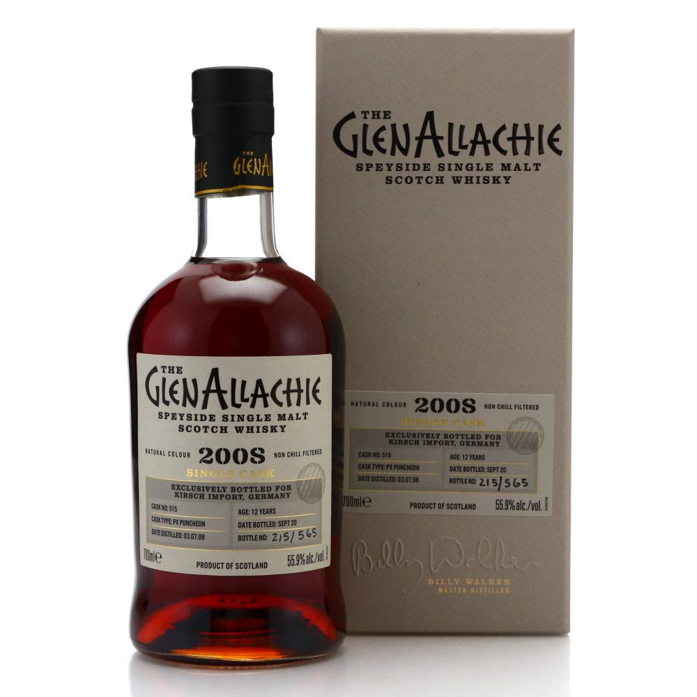 Glenallachie 2008 Single PX Cask 12 Year Old #515 / Kirsch Import