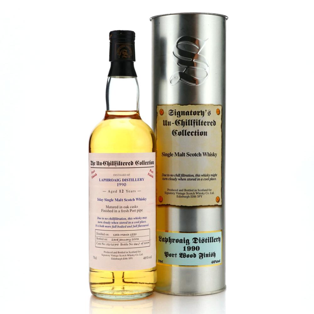 Laphroaig 1990 Signatory Vintage 12 Year Old Port Finish