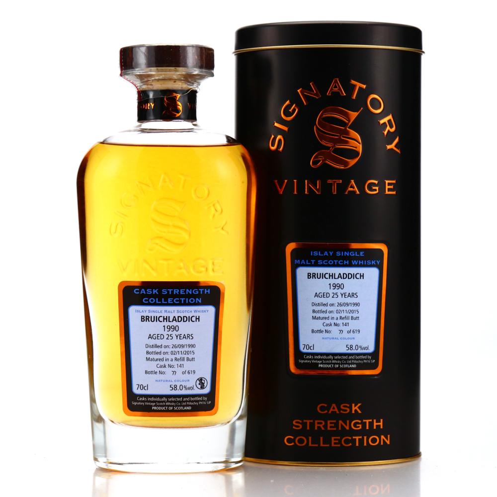Bruichladdich 1990 Signatory Vintage 25 Year Old Cask Strength