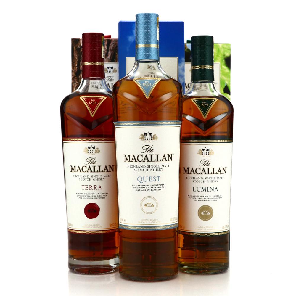 Macallan Quest Collection 3 x 70cl / Quest, Lumina, Terra
