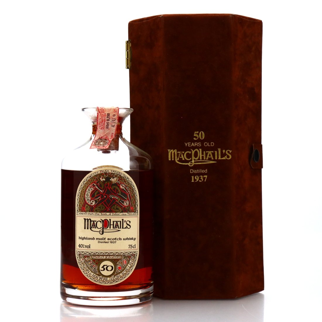 Image for MacPhail's 1937 Gordon and MacPhail 50 Year Old 'Book of Kells' Decanter
