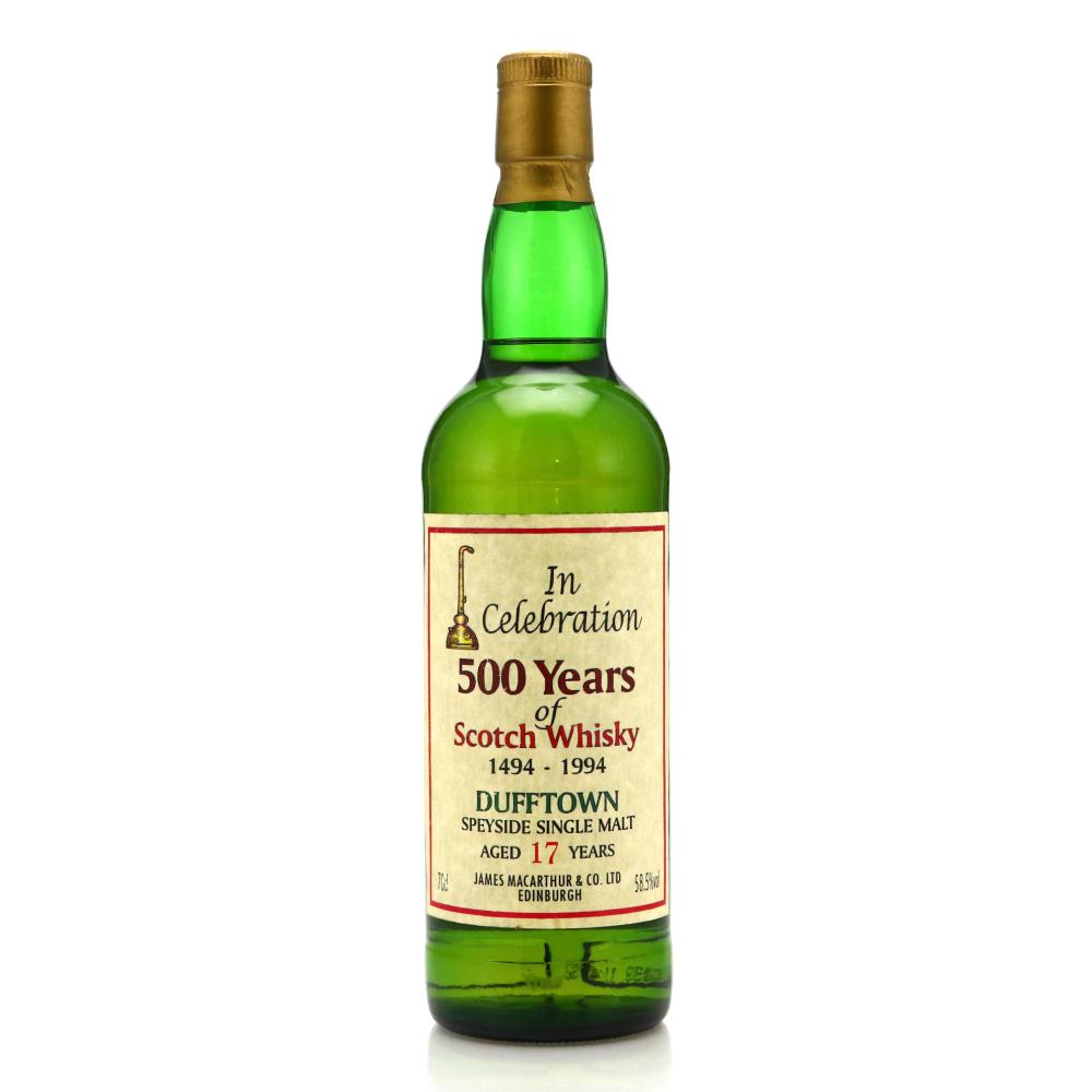 Dufftown 17 Year Old James MacArthur 500 Years of Scotch
