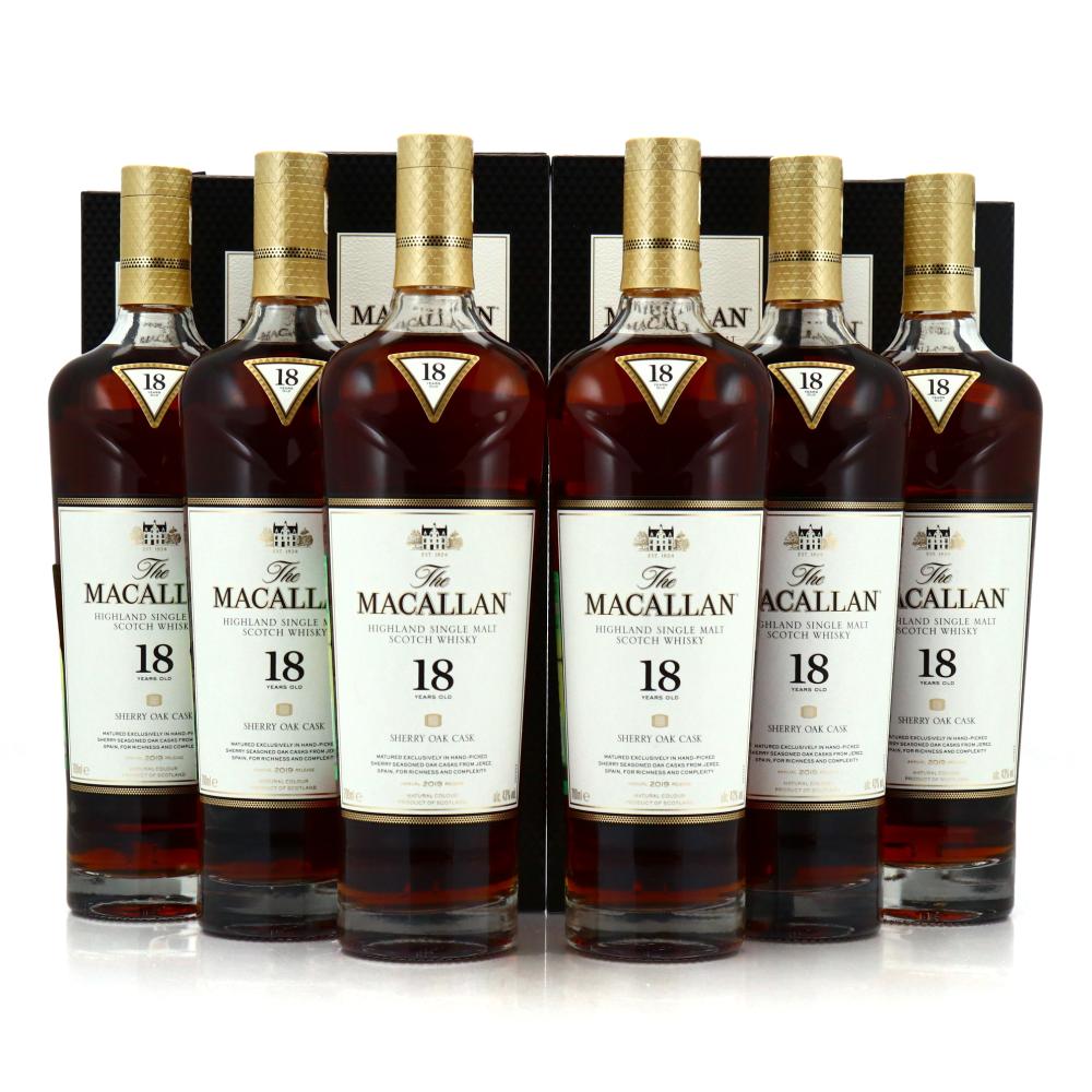 Macallan 18 Year Old Sherry Oak 2019 Release 6 x 70cl / Case