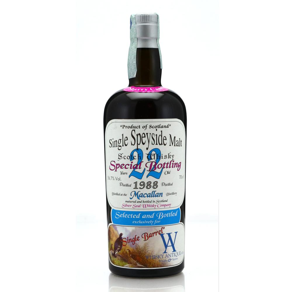 Macallan 1988 Silver Seal 22 Year Old / Whisky Antique