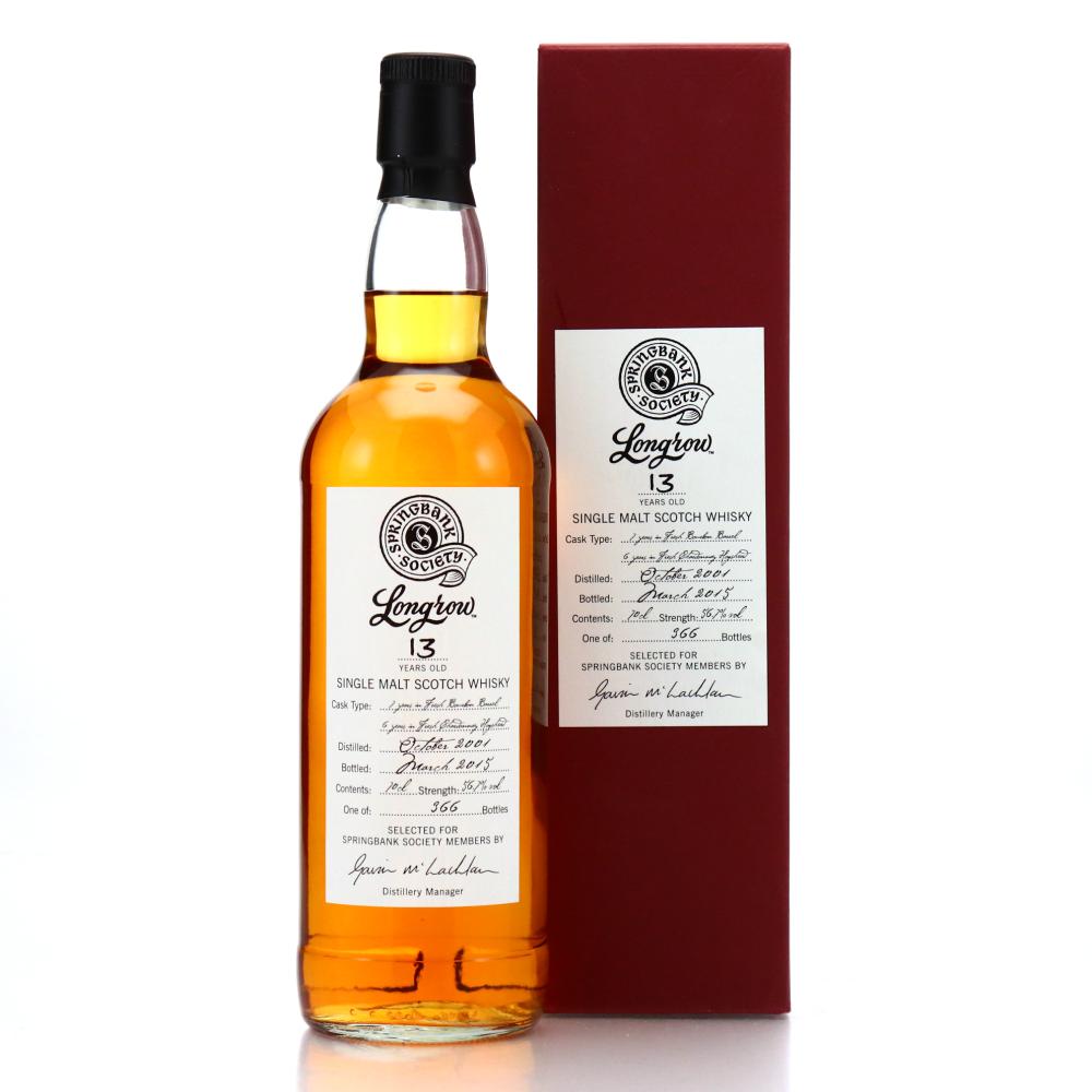 Longrow 2001 Springbank Society 13 Year Old / Bourbon & Chardonnay Casks