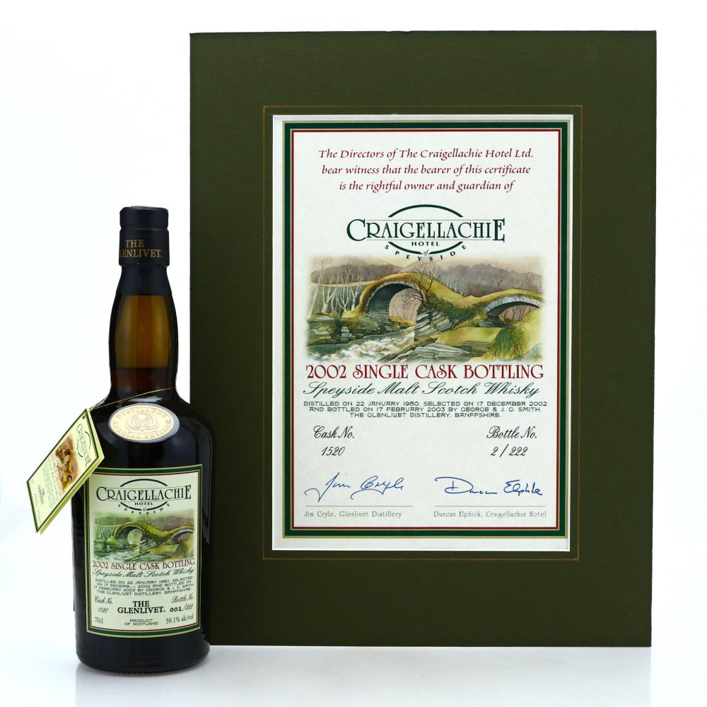 Glenlivet 1980 Single Cask 23 Year Old / Craigellachie Hotel - Bottle No.2