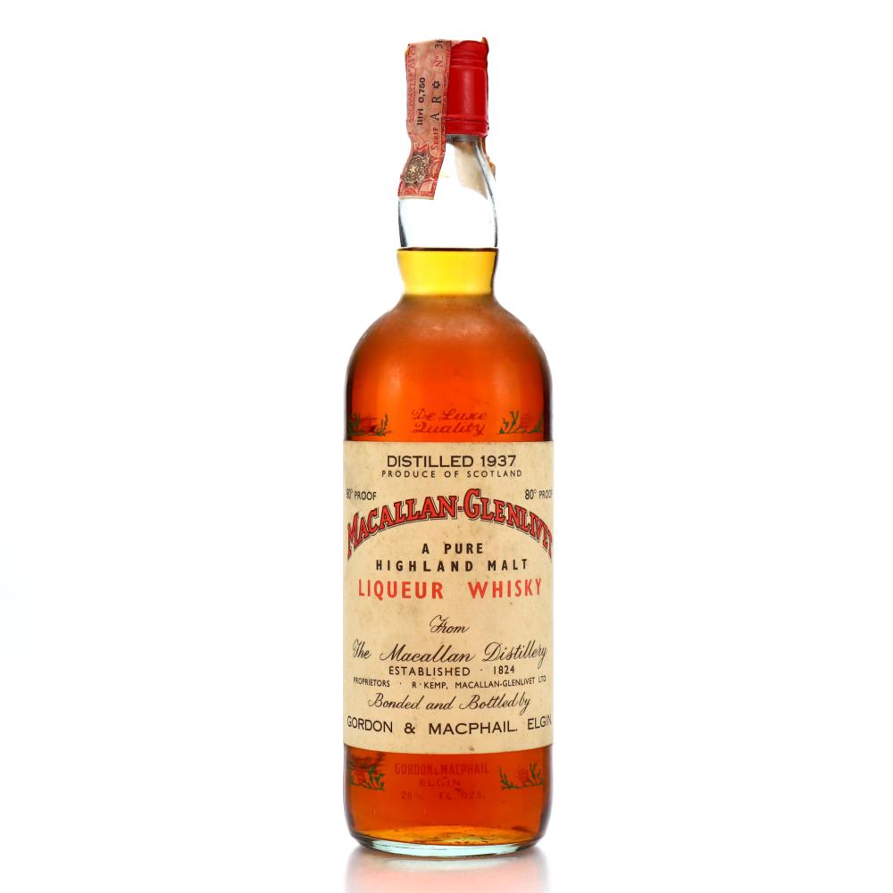 Macallan 1937 Gordon and MacPhail 80 Proof