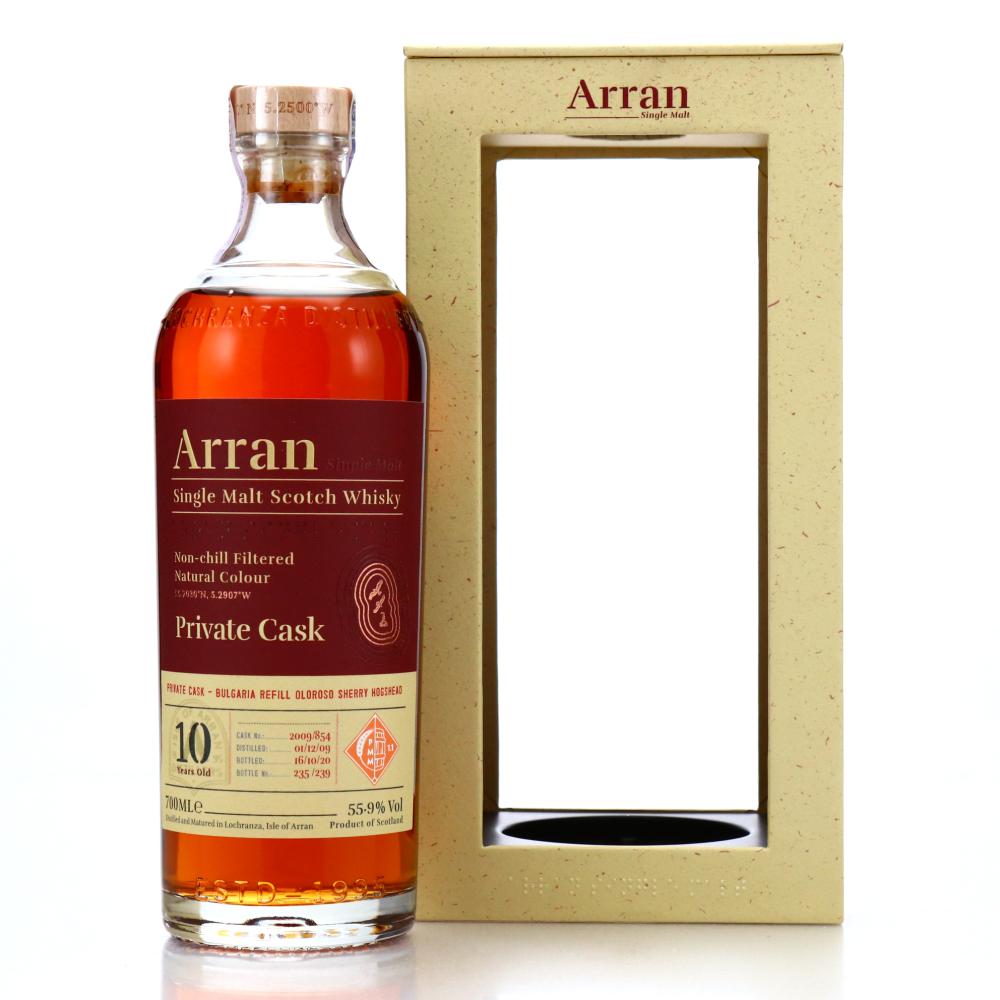 Arran 2009 Single Oloroso Cask 10 Year Old #854 / Bulgaria