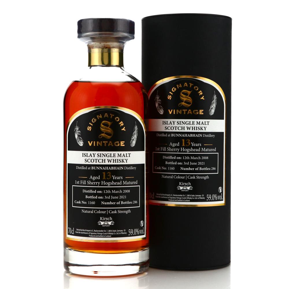Bunnahabhain 2008 Signatory Vintage 13 Year Old / Kirsch Import