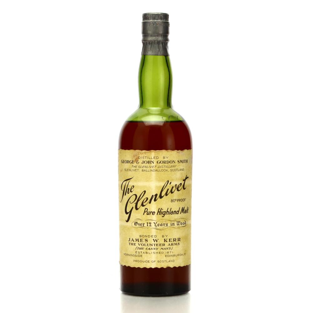 Glenlivet 12 Year Old James W. Kerr circa 1950s