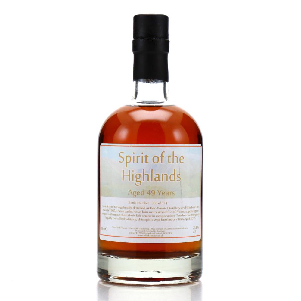 Ben Nevis 1966 Whisky Broker 49 Year Old Spirit of the Highlands 50cl
