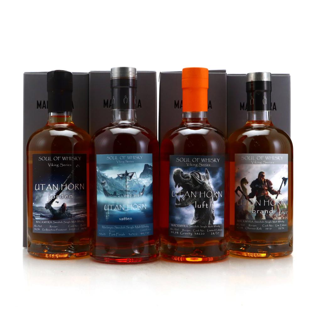 Mackmyra Viking Series Full Utan Horn Set 4 x 50cl