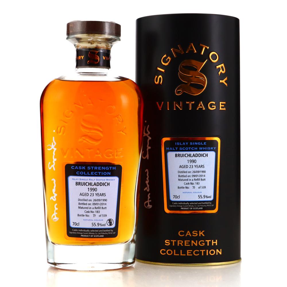 Bruichladdich 1990 Signatory Vintage 23 Year Old Cask Strength