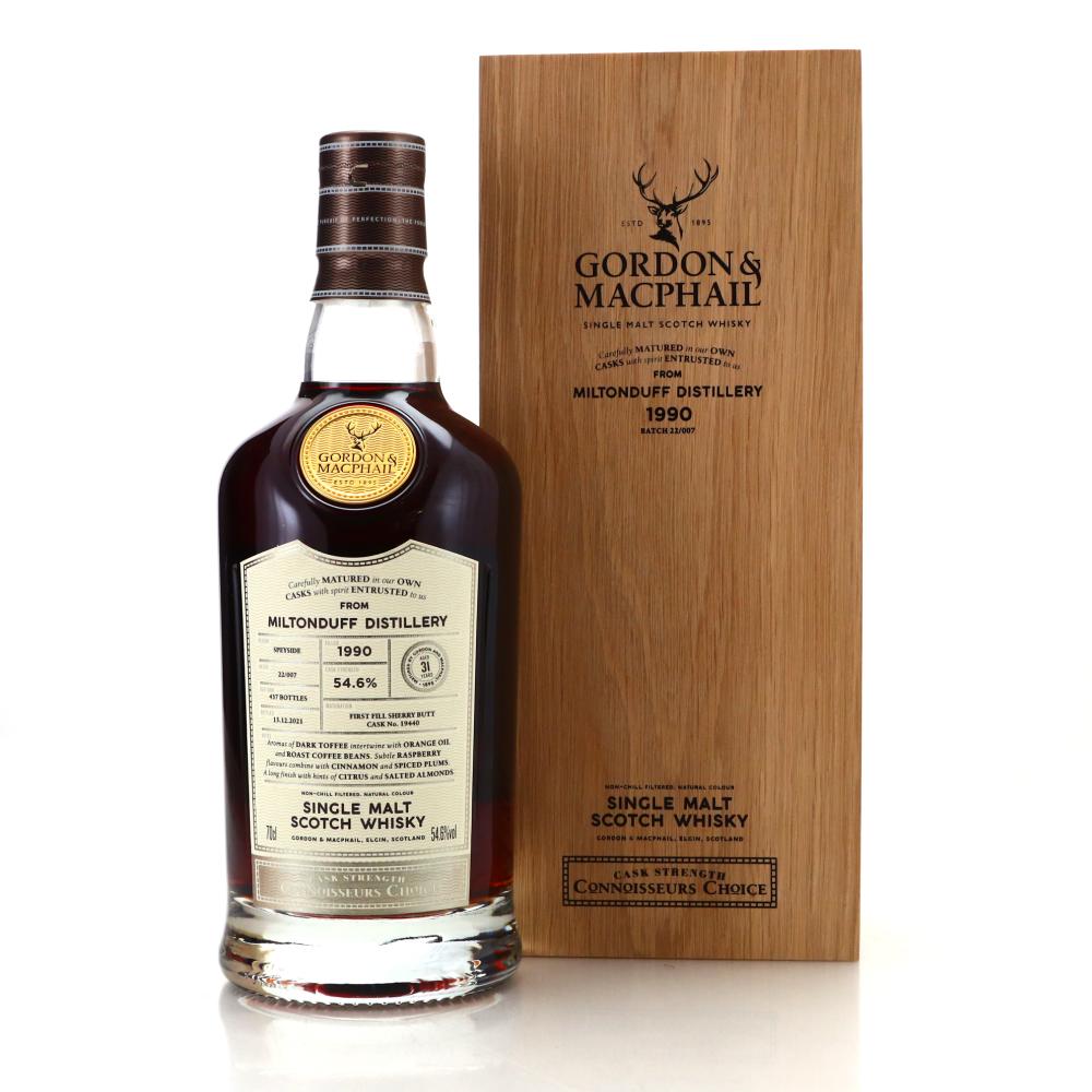 Miltonduff 1990 Gordon and MacPhail 31 Years Old Batch #22/007