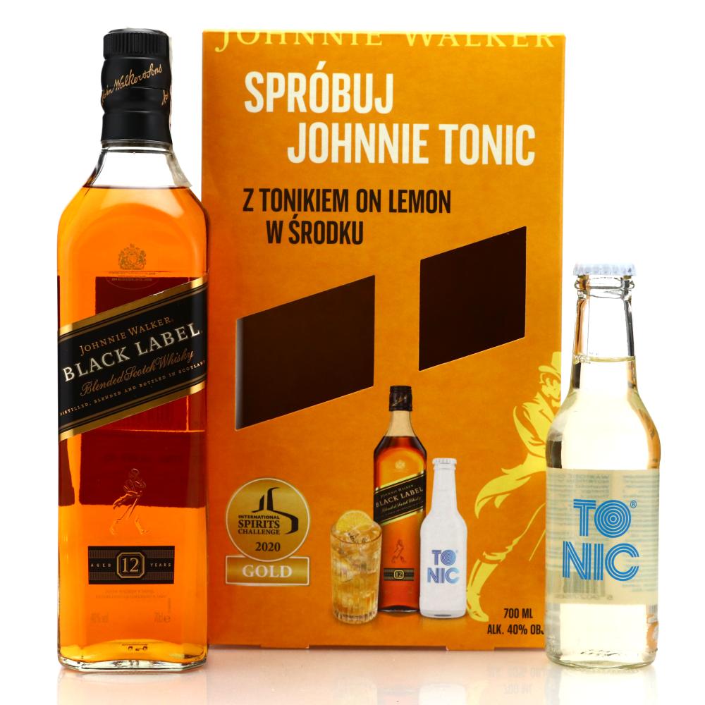 Johnnie Walker Black Label 12 Year Old Gift Pack / includes Tonic Water