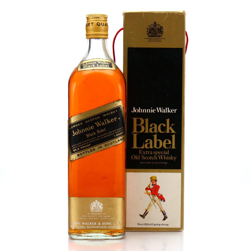 Johnnie Walker Black Label 12 Year Old Quart 1960s