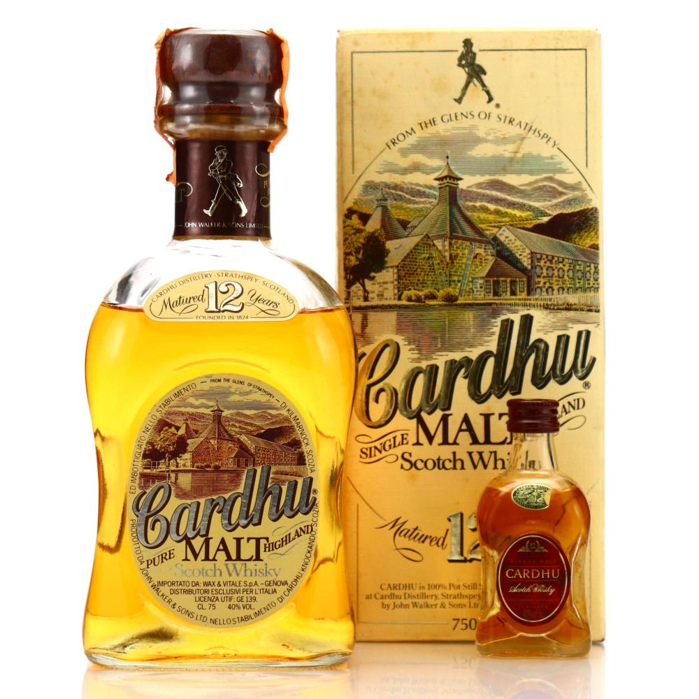 Cardhu 12 Year Old John Walker and Sons 1980s / Wax & Vitale Import - with Miniature