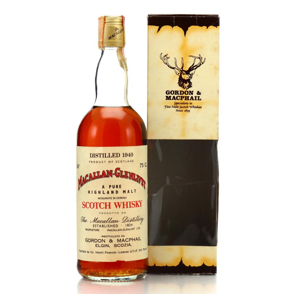 Macallan 1940 Gordon and MacPhail / Co. Pinerolo Import