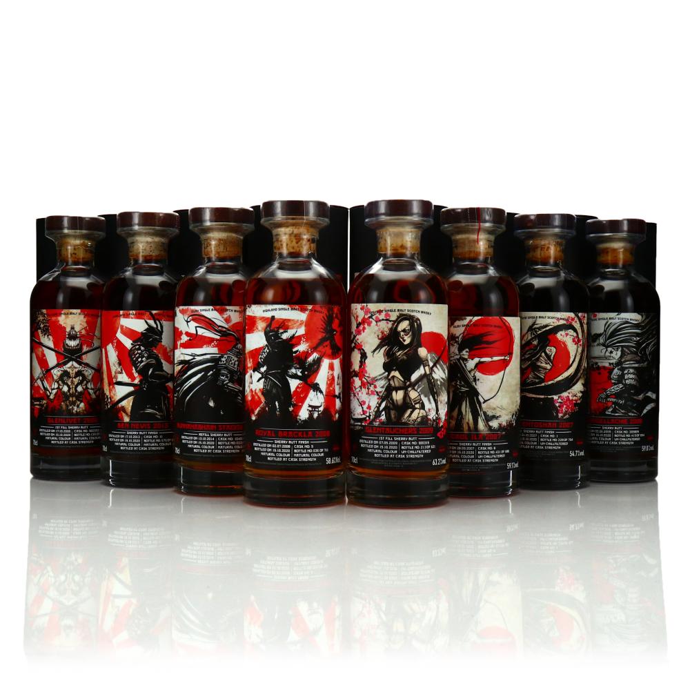 Signatory Vintage Samurai Labels Collection 8 x 70cl / Kirsch Whisky