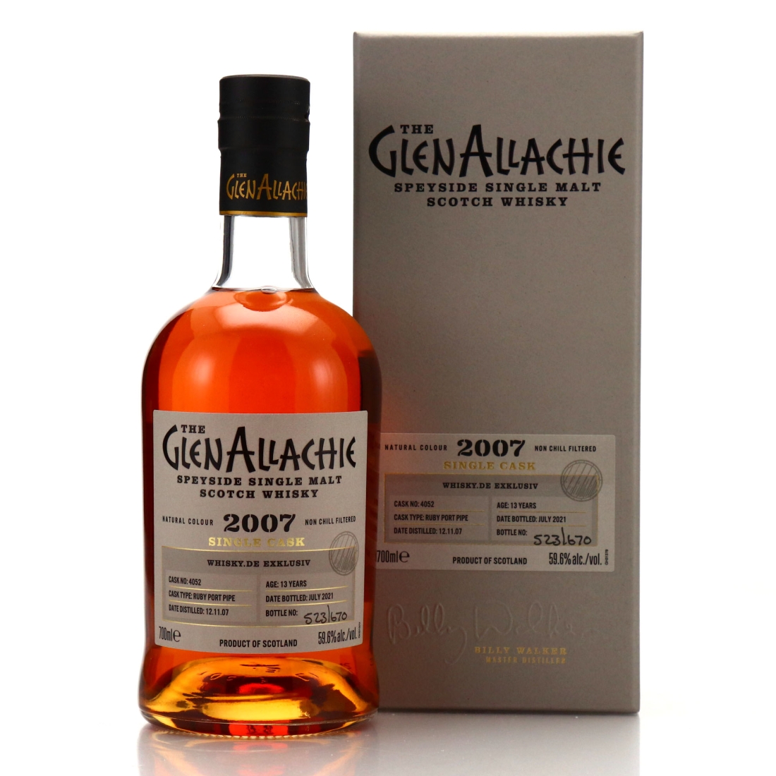 Glenallachie 2007 Single Ruby Port Pipe 13 Year Old #4052 / WhiskyDe Exklusiv