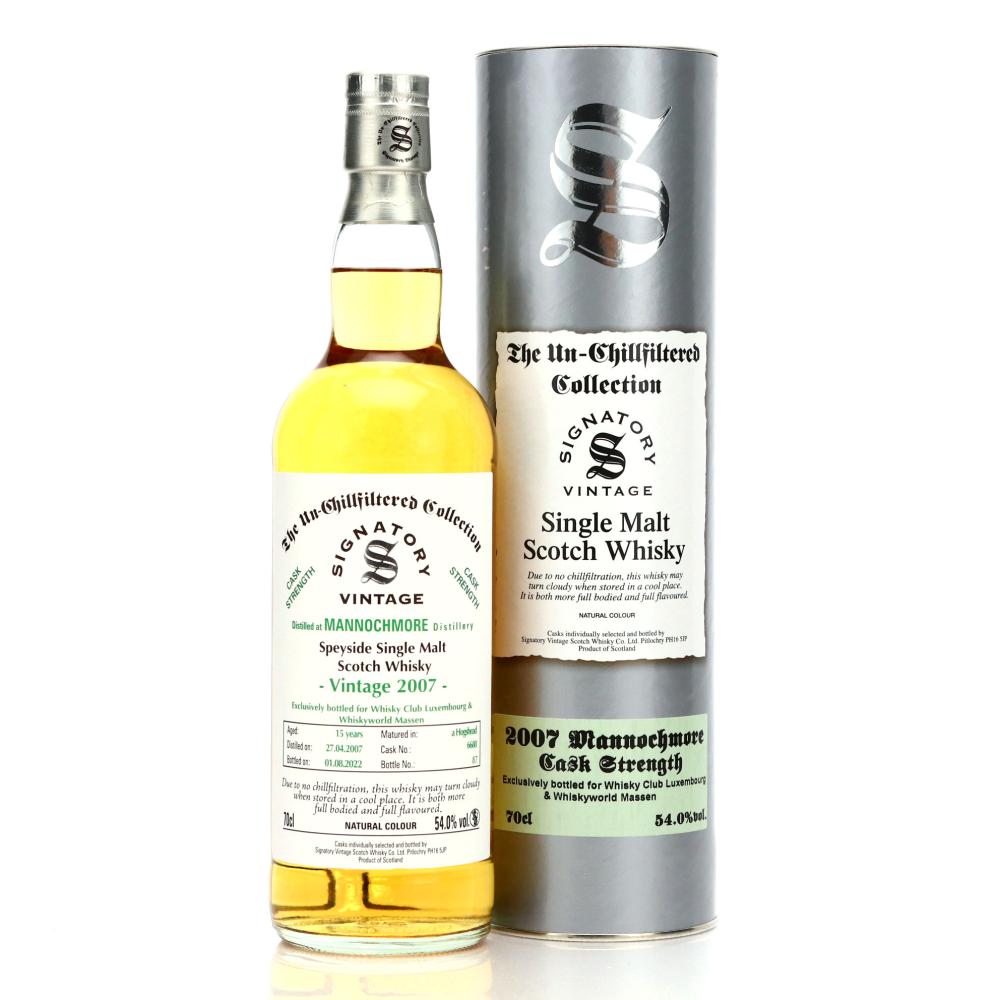 Mannochmore 2007 Signatory Vintage 15 Year Old