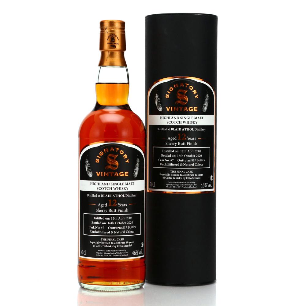 Blair Athol 2008 Signatory Vintage 12 Year Old / Celtic Whisky 40th Anniversary