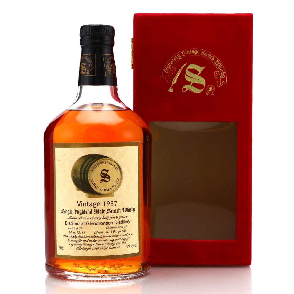 Glendronach 1987 Signatory Vintage 9 Year Old