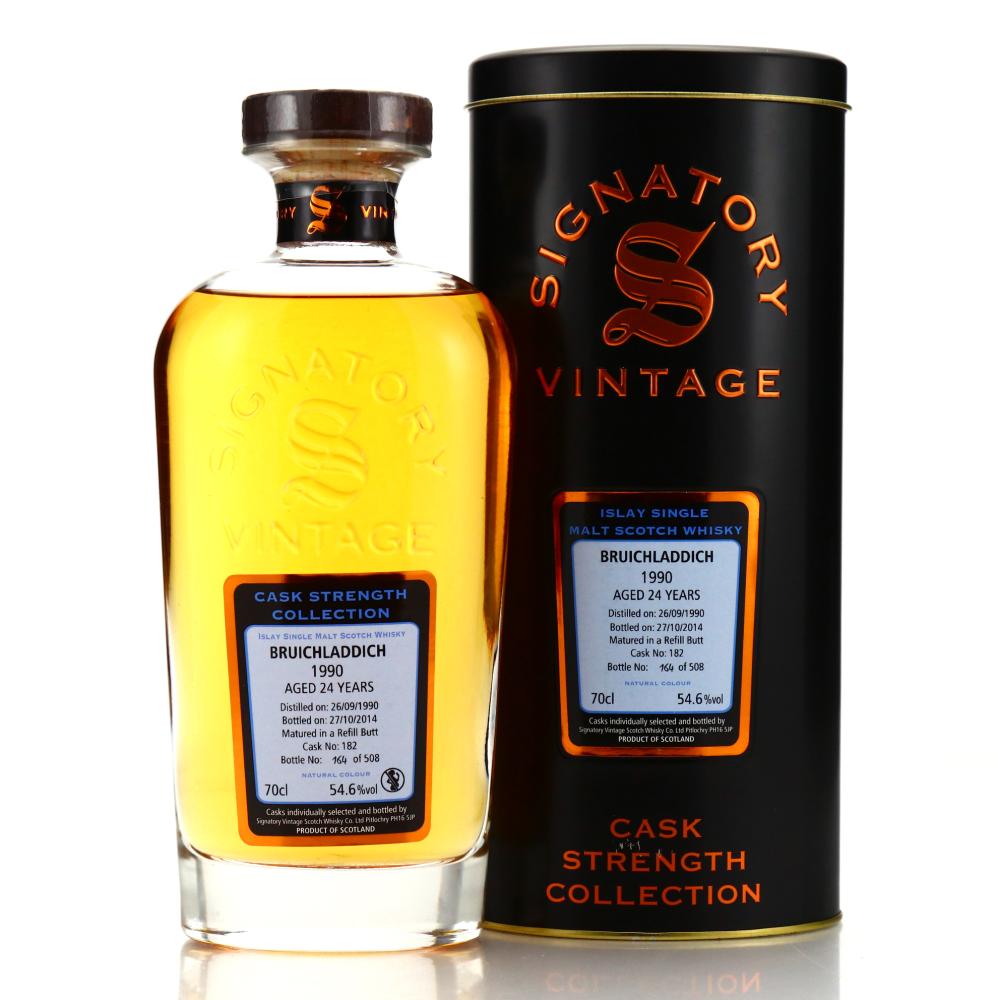 Bruichladdich 1990 Signatory Vintage 24 Year Old Cask Strength