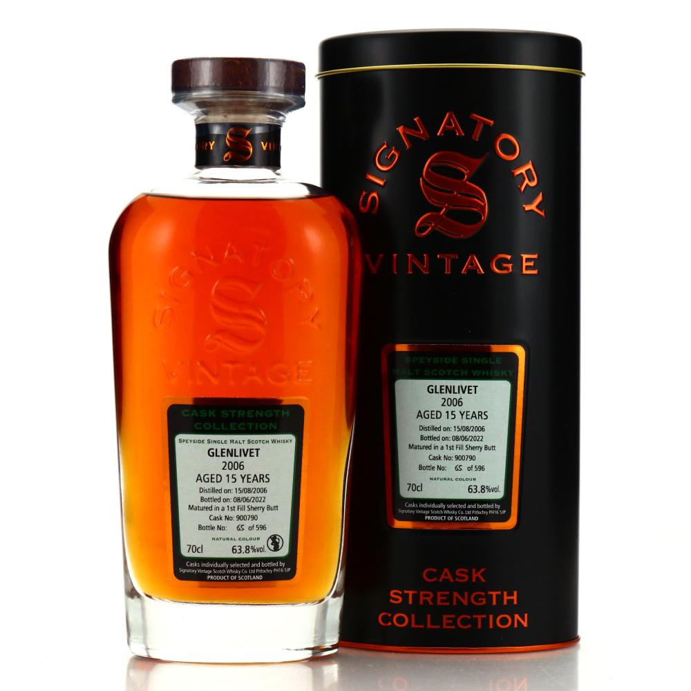 Glenlivet 2006 Signatory Vintage 15 Year Old Cask Strength