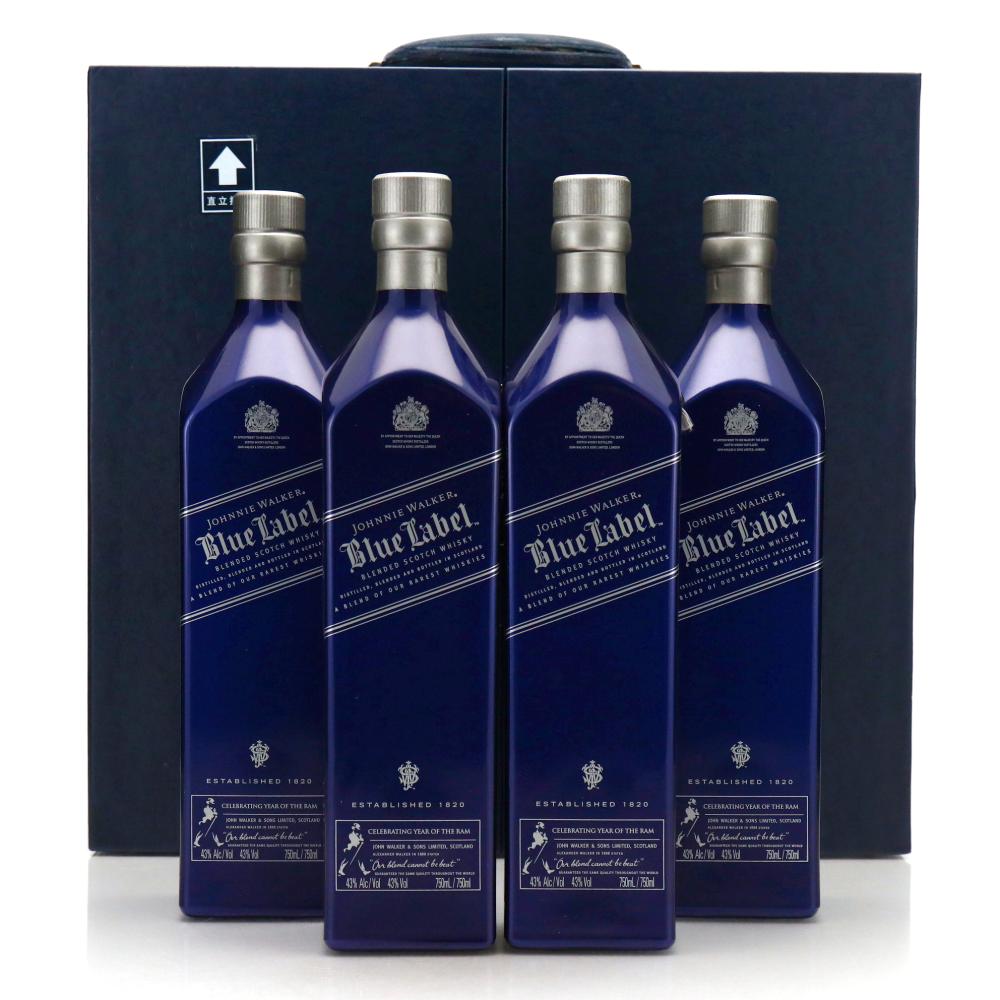 Johnnie Walker Blue Label Year of the Ram 4 x 75 cl / with Suitcase
