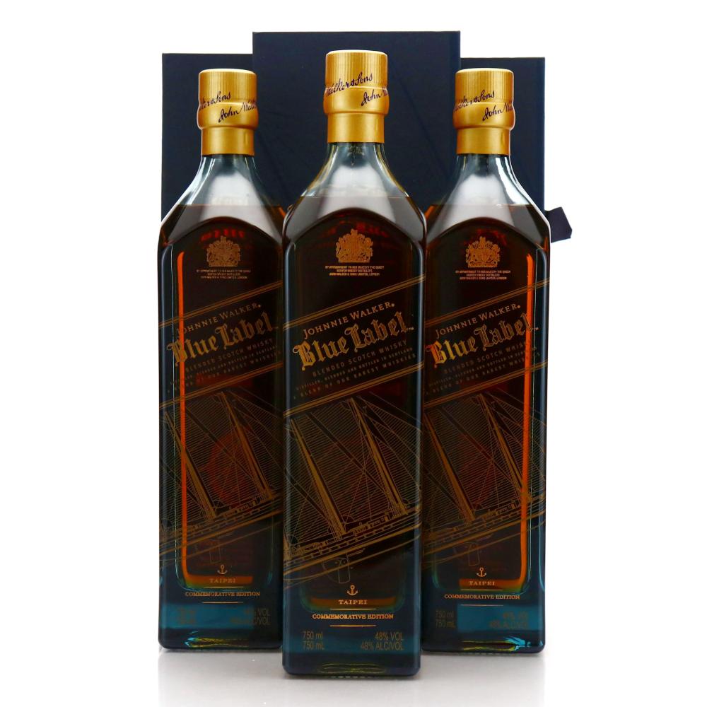 Johnnie Walker Blue Label Voyager Commemoration / Taipei 3 x 75cl Including Display Plinth​