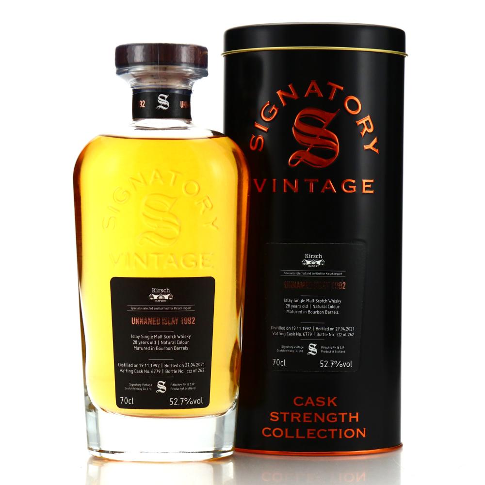 Islay Single Malt 1992 Signatory Vintage 28 Year Old Cask Strength / Kirsch Import