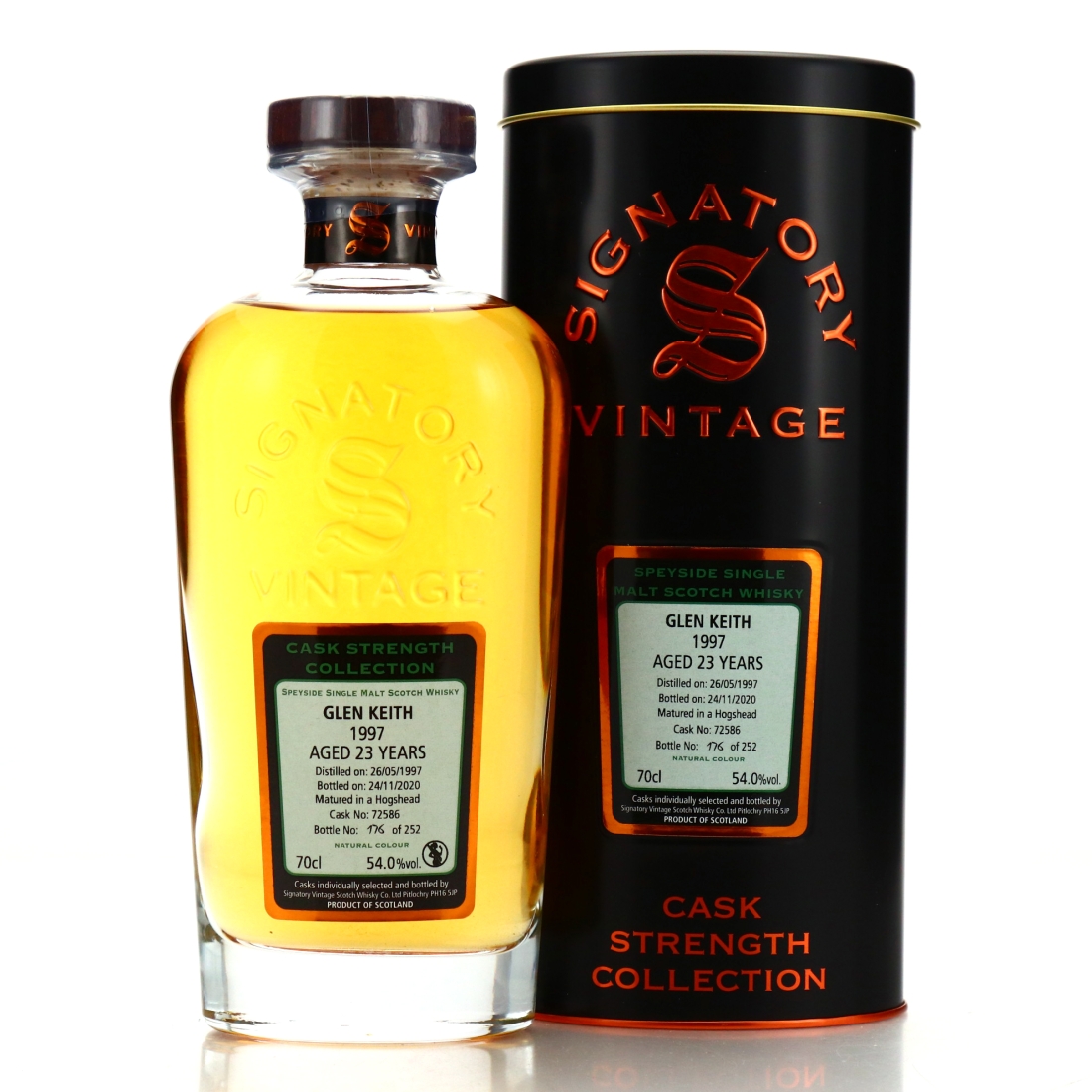 Glen Keith 1997 Signatory Vintage 23 Year Old Cask Strength