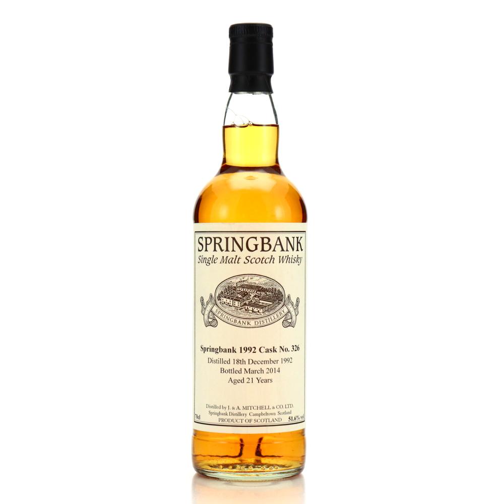 Springbank 1992 Private Cask 21 Year Old #326