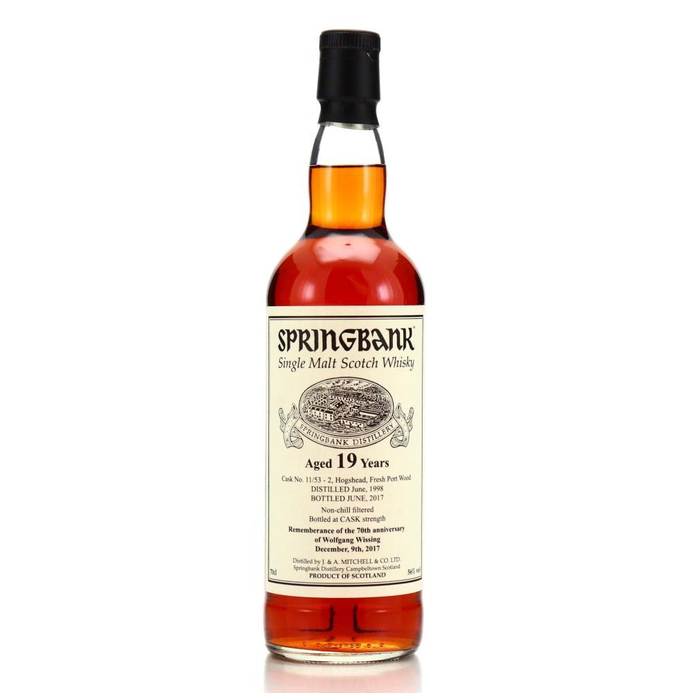 Springbank 1998 Private Port Cask 19 Year Old / Wolfgang Wissing 70th Anniversary