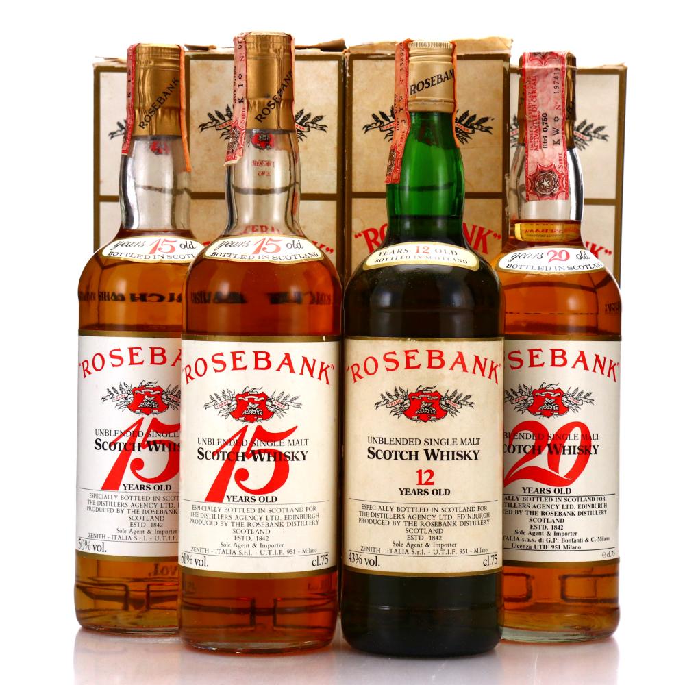 Rosebank Distillers Agency 1980s 4 x 75cl / Zenith Import