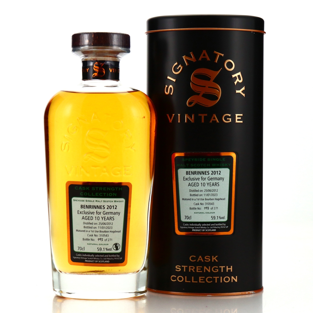 Benrinnes 2012 Signatory Vintage 10 Year Old Cask Strength / Germany
