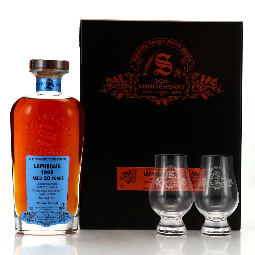 Laphroaig 1998 Signatory Vintage 20 Year Old Cask Strength / 30th Anniversary