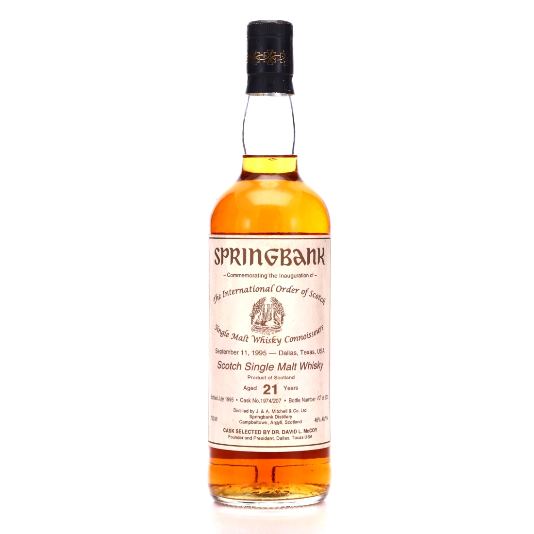 Springbank 1974 Single Cask 21 Year Old #207