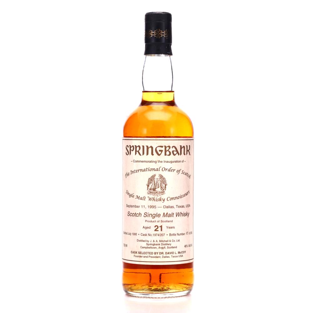 Springbank 1974 Single Cask 21 Year Old #207 75cl / International Order of Scotch