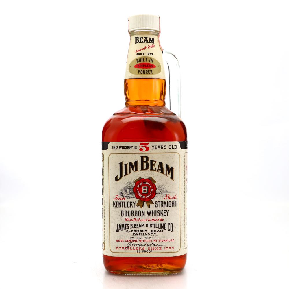 Jim Beam 5 Year Old Bottled in Bond 86 Proof 1.75 Litre 1970s